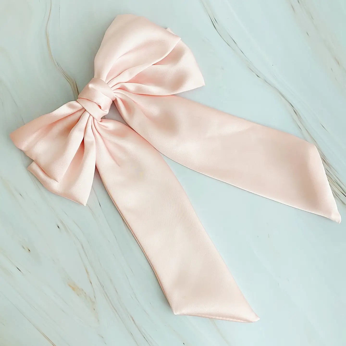 Ellison+Young Satin Bow Hair Clip
– Pink