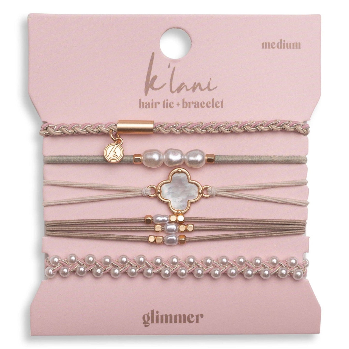 Klani "Glimmer" Hair Tie Bracelet Set