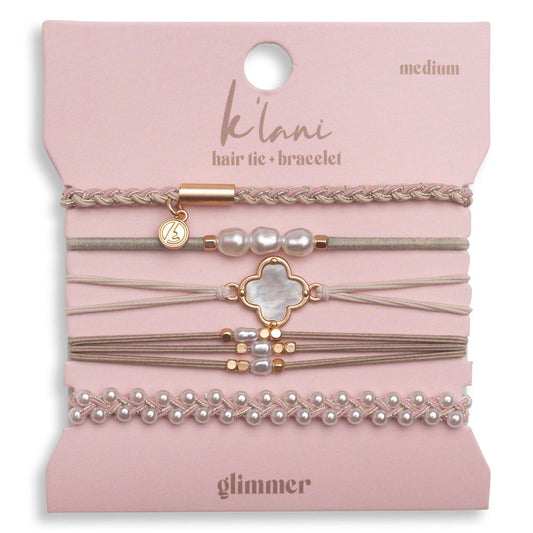 Klani "Glimmer" Hair Tie Bracelet Set