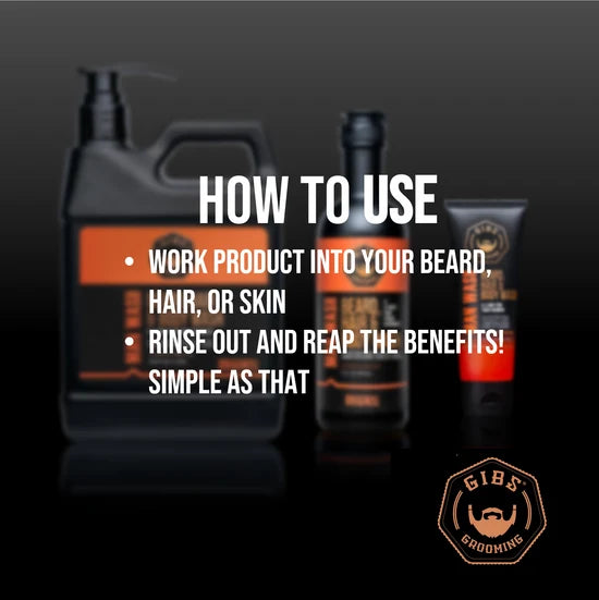 Gibs Amber Beard, Hair & Body Wash