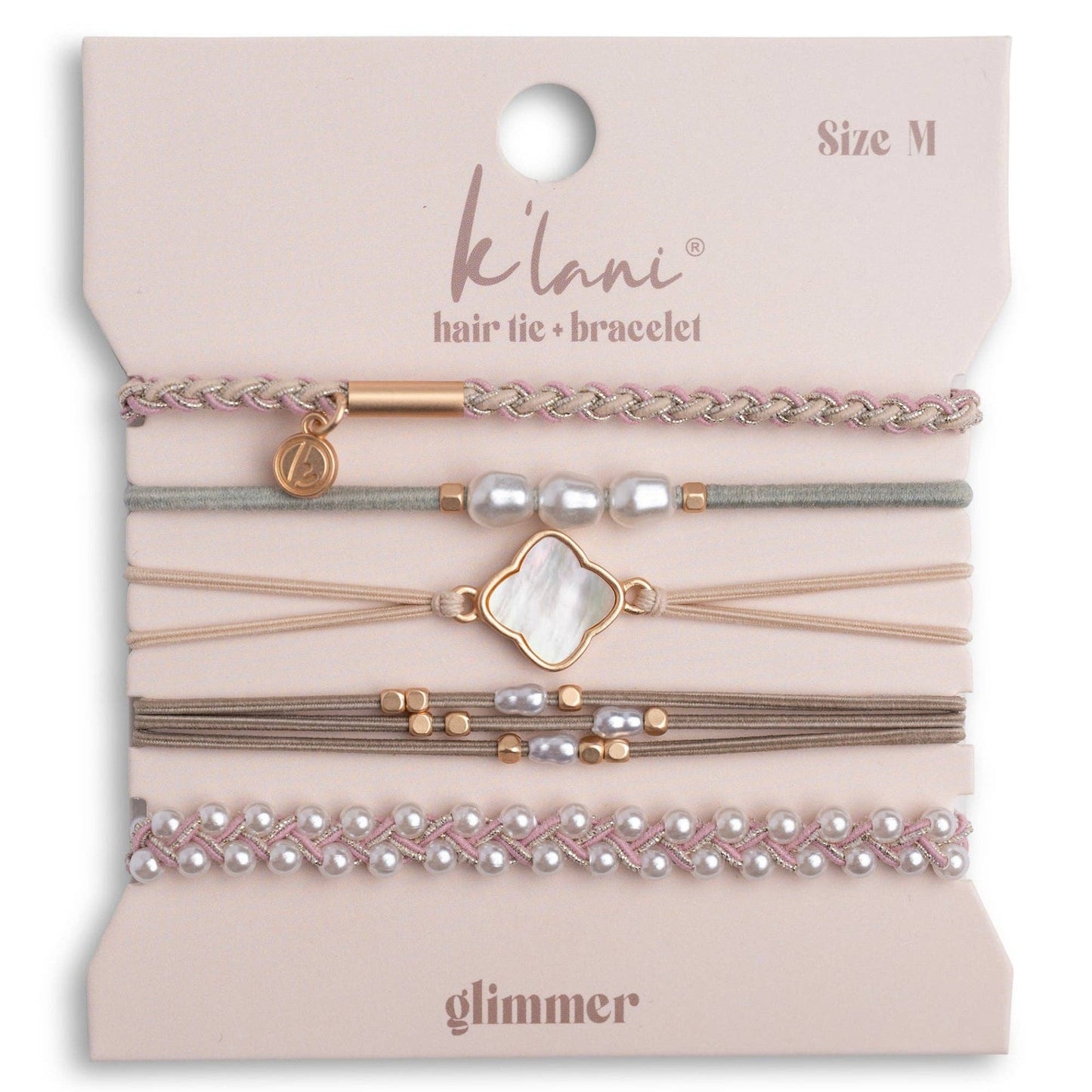 Klani "Glimmer" Hair Tie Bracelet Set